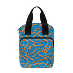 Blue Crispy Bacon Pattern Print Bible Tote Bag