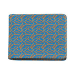 Blue Crispy Bacon Pattern Print Bifold Wallet