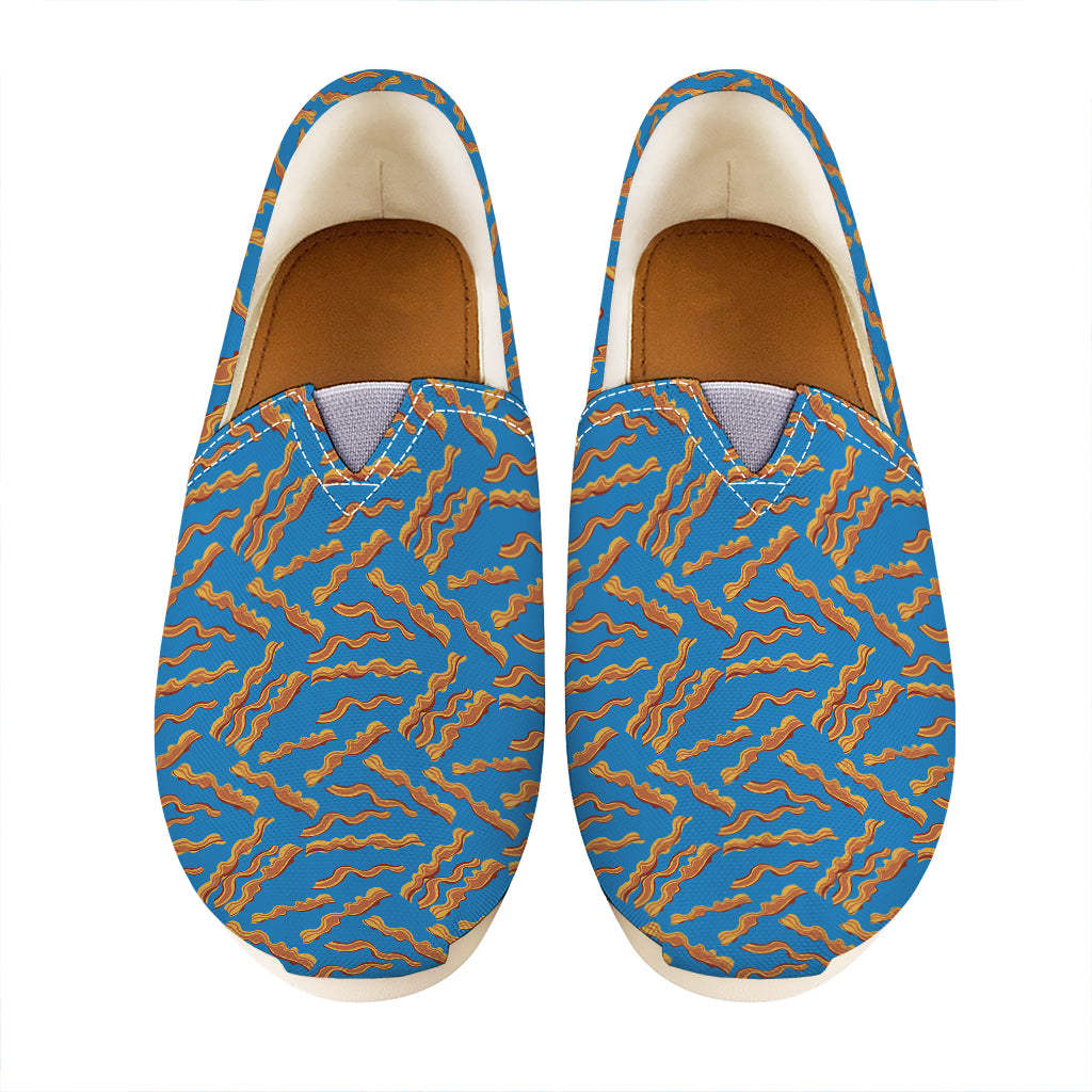 Blue Crispy Bacon Pattern Print Casual Shoes