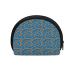 Blue Crispy Bacon Pattern Print Coin Purse