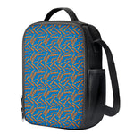 Blue Crispy Bacon Pattern Print Crossbody Lunch Bag