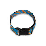 Blue Crispy Bacon Pattern Print Dog Collar