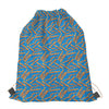 Blue Crispy Bacon Pattern Print Drawstring Bag