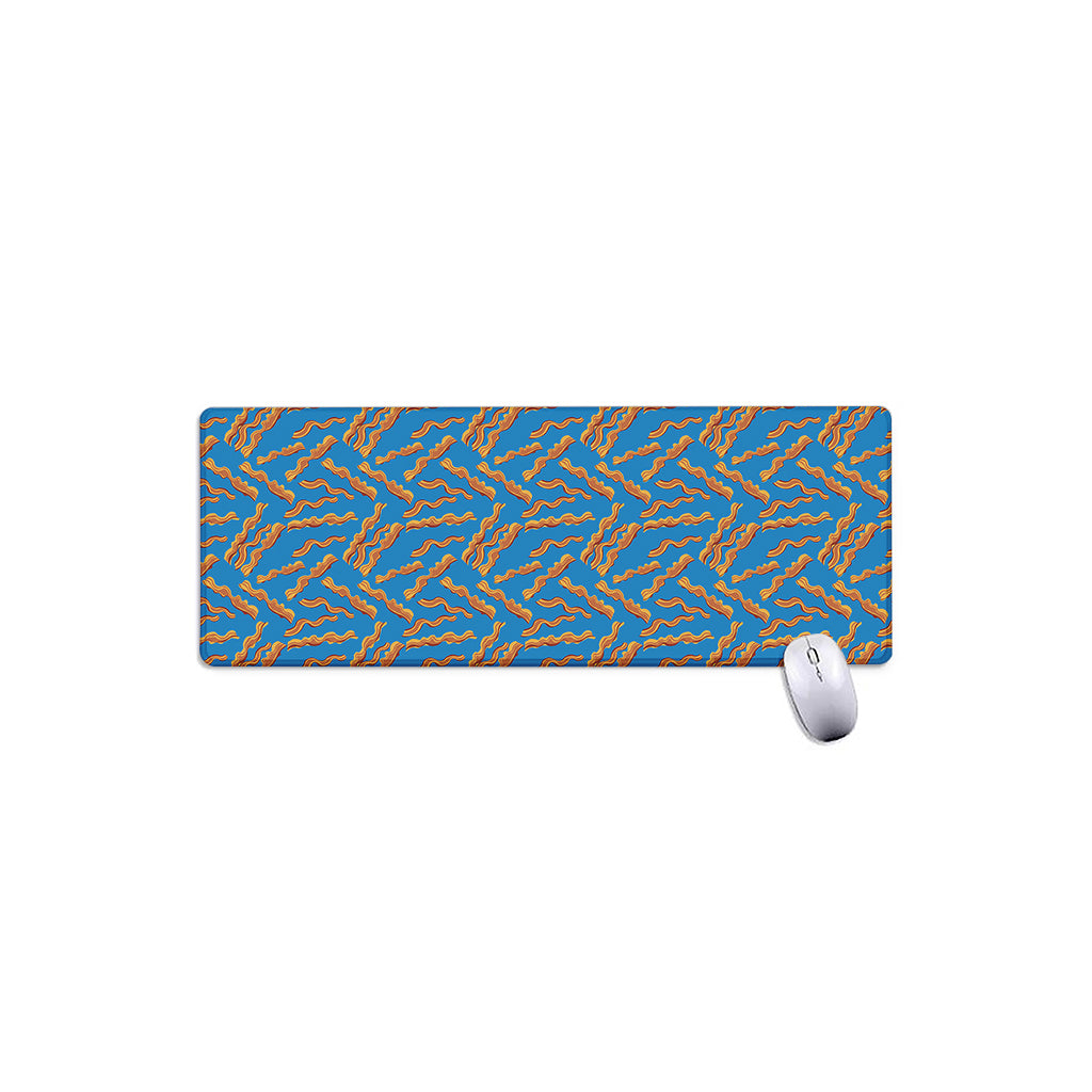 Blue Crispy Bacon Pattern Print Extended Mouse Pad