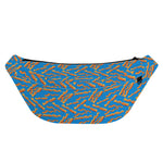 Blue Crispy Bacon Pattern Print Fanny Pack