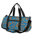 Blue Crispy Bacon Pattern Print Gym Bag