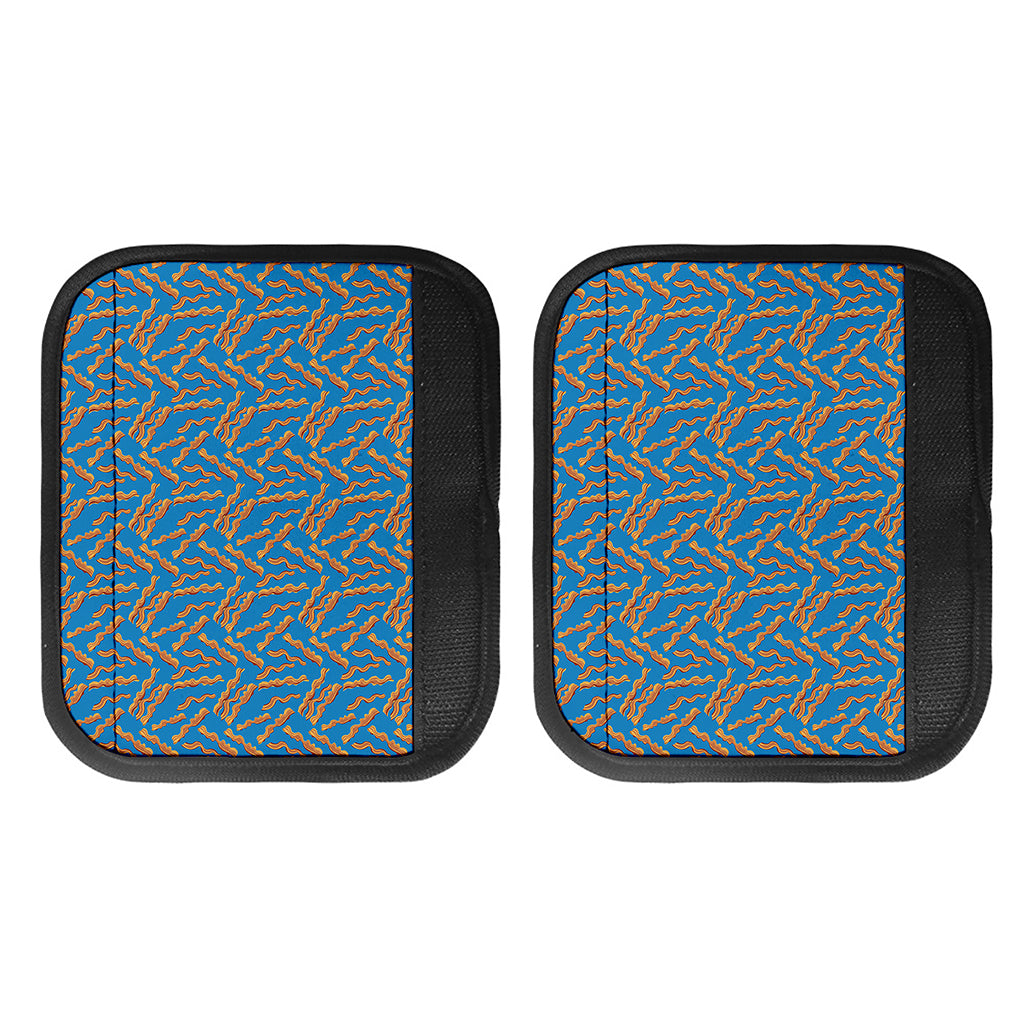 Blue Crispy Bacon Pattern Print Handle Covers