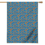 Blue Crispy Bacon Pattern Print House Flag