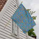 Blue Crispy Bacon Pattern Print House Flag