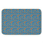 Blue Crispy Bacon Pattern Print Indoor Door Mat