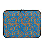 Blue Crispy Bacon Pattern Print Laptop Sleeve