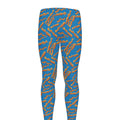 Blue Crispy Bacon Pattern Print Men's Leggings