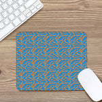 Blue Crispy Bacon Pattern Print Mouse Pad