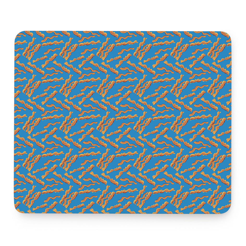 Blue Crispy Bacon Pattern Print Mouse Pad