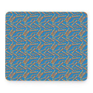 Blue Crispy Bacon Pattern Print Mouse Pad