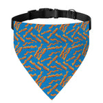 Blue Crispy Bacon Pattern Print Over The Collar Dog Bandana