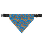 Blue Crispy Bacon Pattern Print Over The Collar Dog Bandana