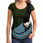 Blue Crispy Bacon Pattern Print Pet Sling Carrier