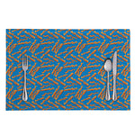 Blue Crispy Bacon Pattern Print Placemat