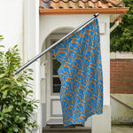 Blue Crispy Bacon Pattern Print Polyester Flag