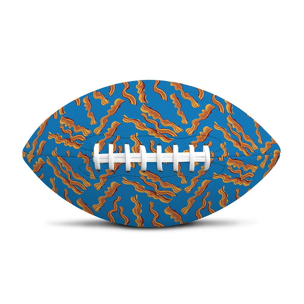 Blue Crispy Bacon Pattern Print Rugby Ball