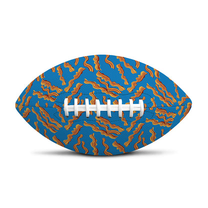 Blue Crispy Bacon Pattern Print Rugby Ball