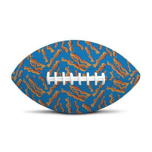 Blue Crispy Bacon Pattern Print Rugby Ball