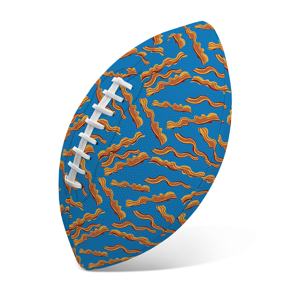 Blue Crispy Bacon Pattern Print Rugby Ball