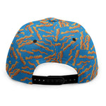 Blue Crispy Bacon Pattern Print Snapback Cap