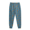 Blue Crispy Bacon Pattern Print Sweatpants