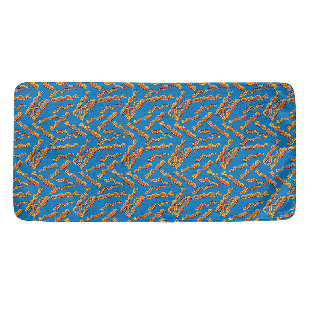 Blue Crispy Bacon Pattern Print Towel