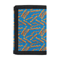 Blue Crispy Bacon Pattern Print Trifold Wallet