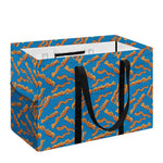 Blue Crispy Bacon Pattern Print Utility Tote Bag