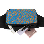 Blue Crispy Bacon Pattern Print Waist Bag