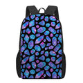 Blue Crystal Cosmic Galaxy Space Print 17 Inch Backpack