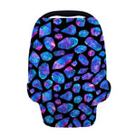 Blue Crystal Cosmic Galaxy Space Print Baby Seat Cover