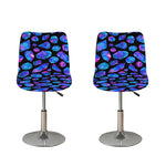 Blue Crystal Cosmic Galaxy Space Print Bar Stool Covers