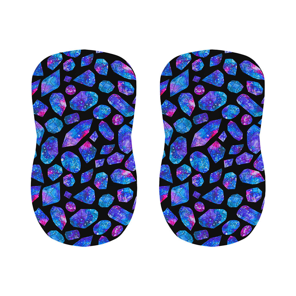 Blue Crystal Cosmic Galaxy Space Print Bar Stool Covers