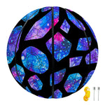 Blue Crystal Cosmic Galaxy Space Print Basketball