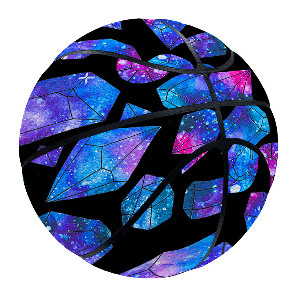 Blue Crystal Cosmic Galaxy Space Print Basketball