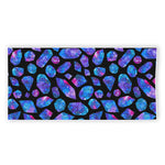 Blue Crystal Cosmic Galaxy Space Print Beach Towel