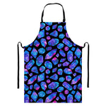 Blue Crystal Cosmic Galaxy Space Print Bib Apron With Pocket