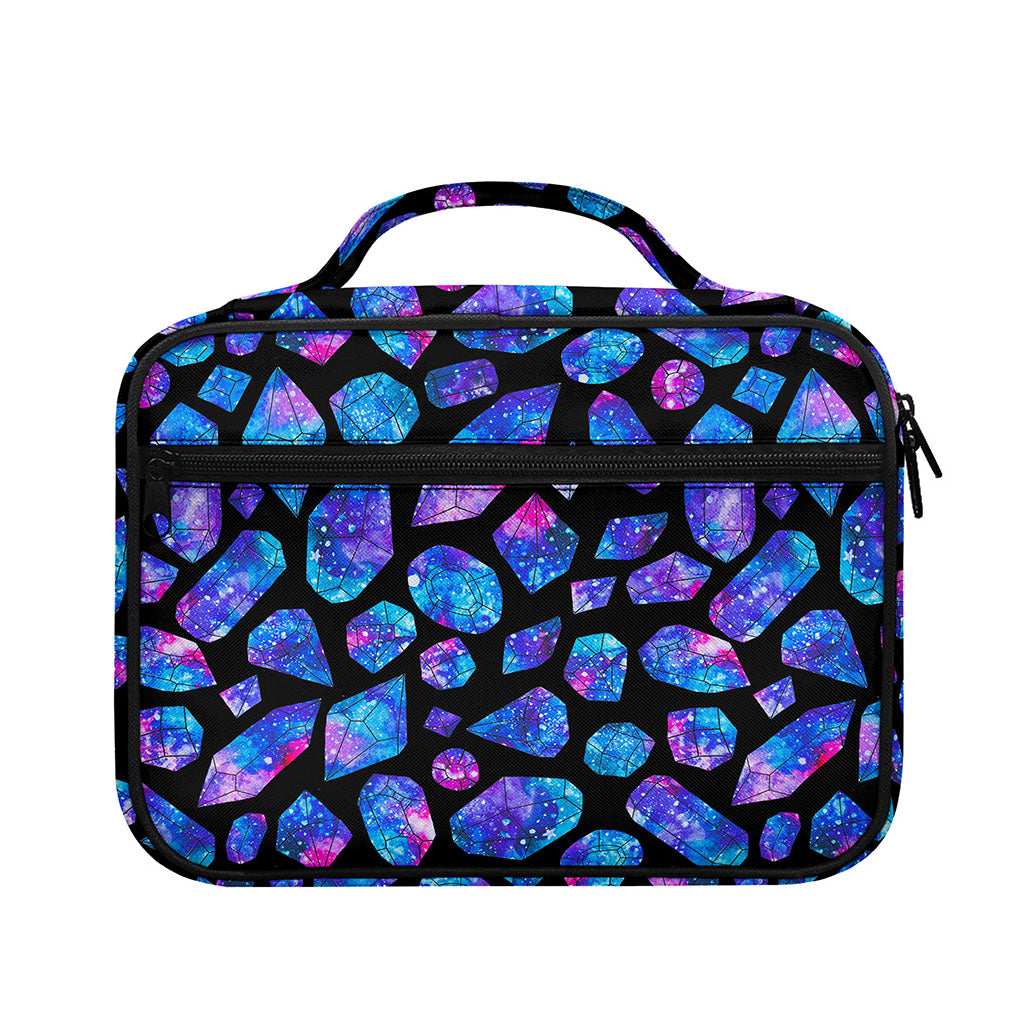 Blue Crystal Cosmic Galaxy Space Print Briefcase Bible Bag