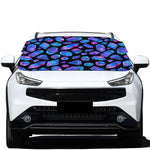 Blue Crystal Cosmic Galaxy Space Print Car Windshield Snow Cover