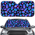 Blue Crystal Cosmic Galaxy Space Print Car Windshield Sun Shade