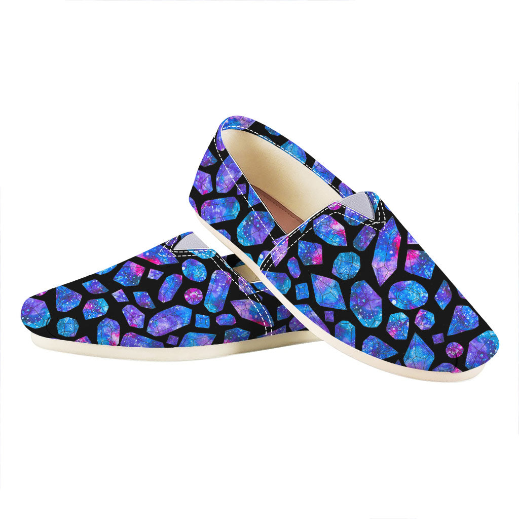 Blue Crystal Cosmic Galaxy Space Print Casual Shoes