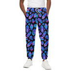 Blue Crystal Cosmic Galaxy Space Print Cotton Pants
