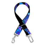 Blue Crystal Cosmic Galaxy Space Print Dog Seat Belt