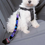 Blue Crystal Cosmic Galaxy Space Print Dog Seat Belt