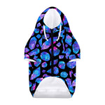 Blue Crystal Cosmic Galaxy Space Print Dog Zip Up Hoodie